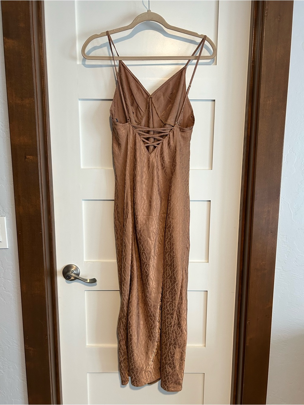 Victoria's Secret Iconic Logo Slip Midi Dress with Side Slit Size Small - Picture 5 of 8